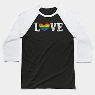 Rainbow Love Proud Family Matching Gay Lesbian Lgbtq Baseball T-Shirt
